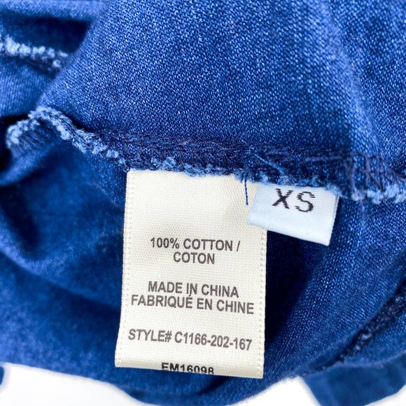 Anthropologie Cloth & Stone Split Back Cotton Washed Long Sleeve Tee Size XS - Picture 6 of 6